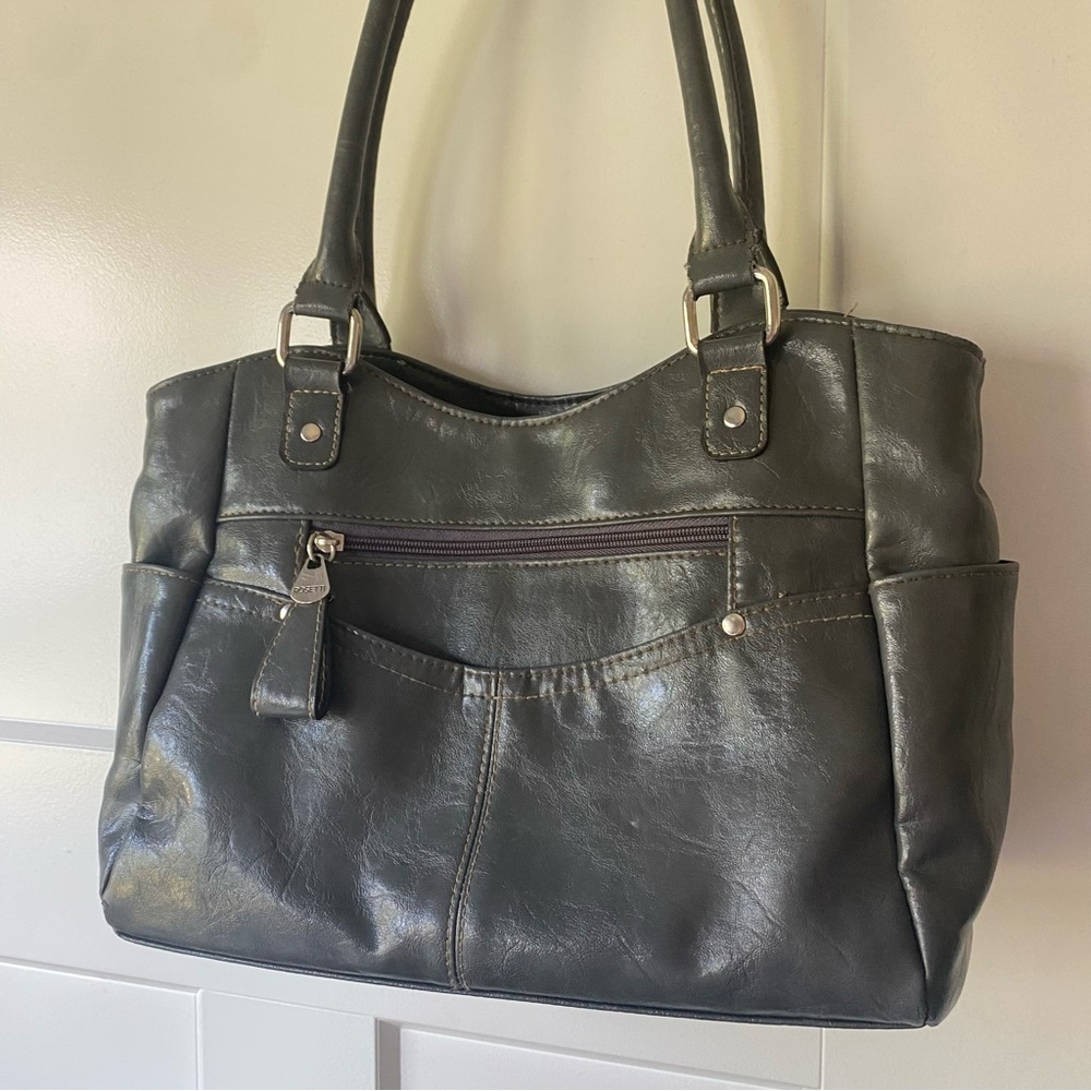 Rosetti Grey Faux Leather Shoulder Bag